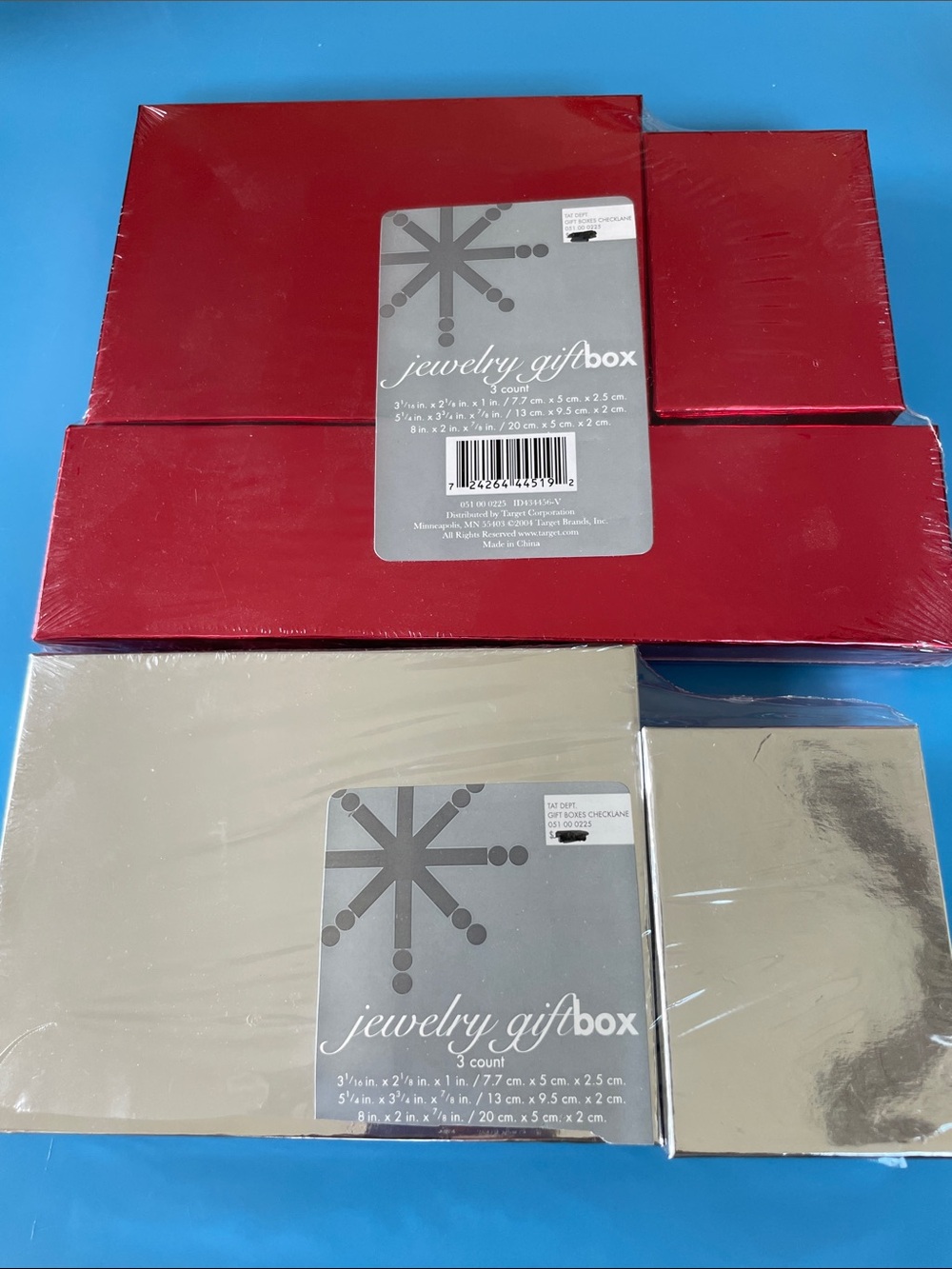 Jewelry Gift Box Set - Red and Silver by